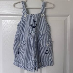 Fantaisie boys seersucker romper with anchors. Perfect condition. 24 months